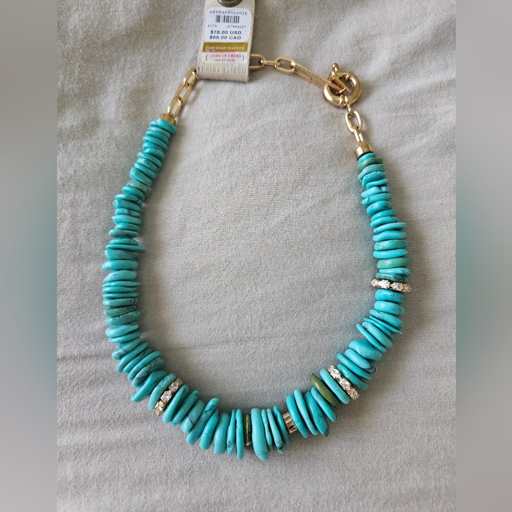 NWT Anthropologie  turquoise necklace.